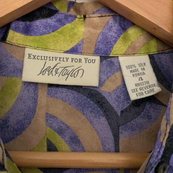 Fun, vintage silk shirt, size 4 - Picture 4 of 4